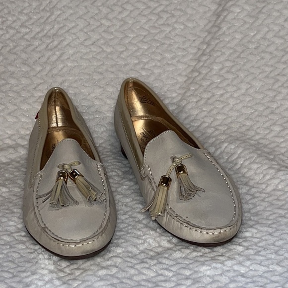 Marc Joseph Beige Leather Tassel Mocassin Leather Loafers Size 9 - Picture 2 of 11